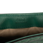 Shoulder Bag C Flap Crossbody Green Croc Embossed Calfskin Leather