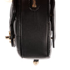 Waist Bag Heart Belt Bag Black Quilted Lambskin Leather