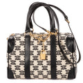Shoulder Bag 2021 Collection Small Boston Bag Small Black Triomphe Embroidered Canvas