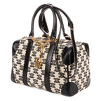 Shoulder Bag 2021 Collection Small Boston Bag Small Black Triomphe Embroidered Canvas