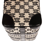 Shoulder Bag 2021 Collection Small Boston Bag Small Black Triomphe Embroidered Canvas