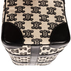 Shoulder Bag 2021 Collection Small Boston Bag Small Black Triomphe Embroidered Canvas