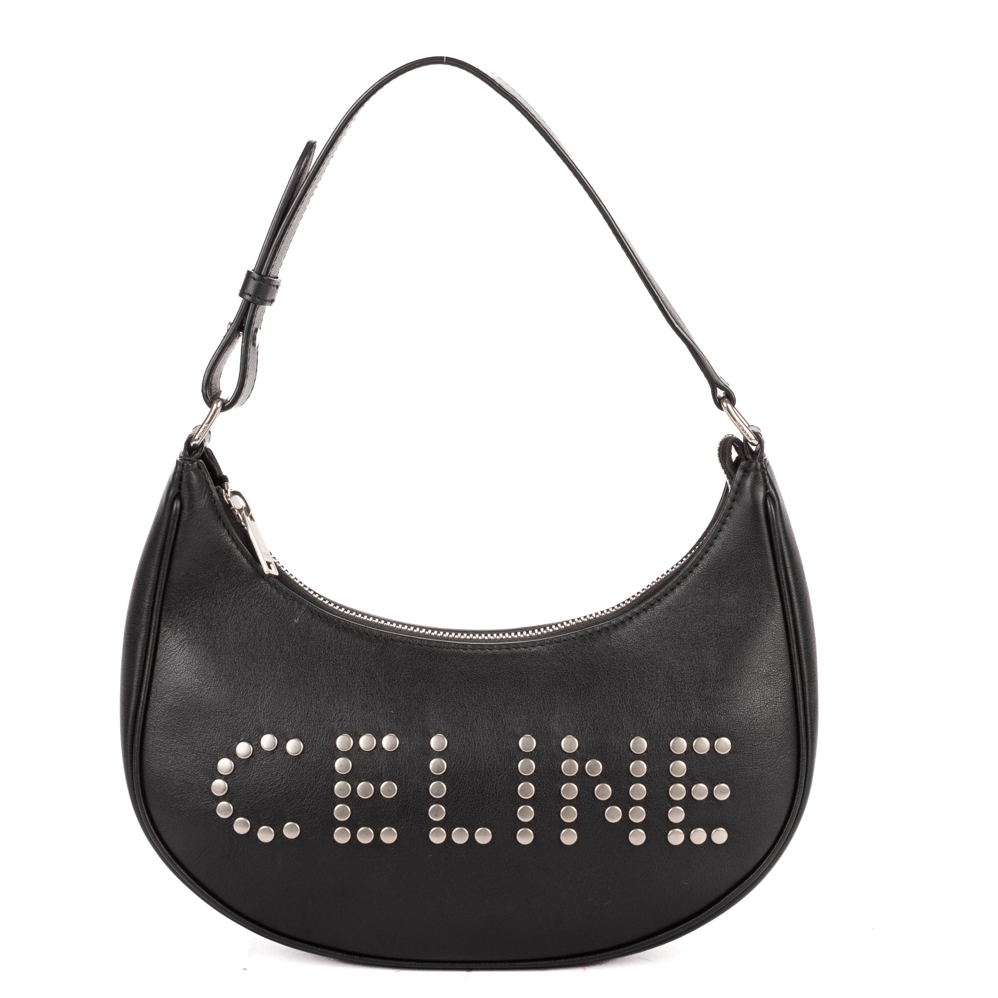 Shoulder Bag Medium Studded Ava Medium Black Studded Calfskin Leather