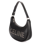 Shoulder Bag Medium Studded Ava Medium Black Studded Calfskin Leather