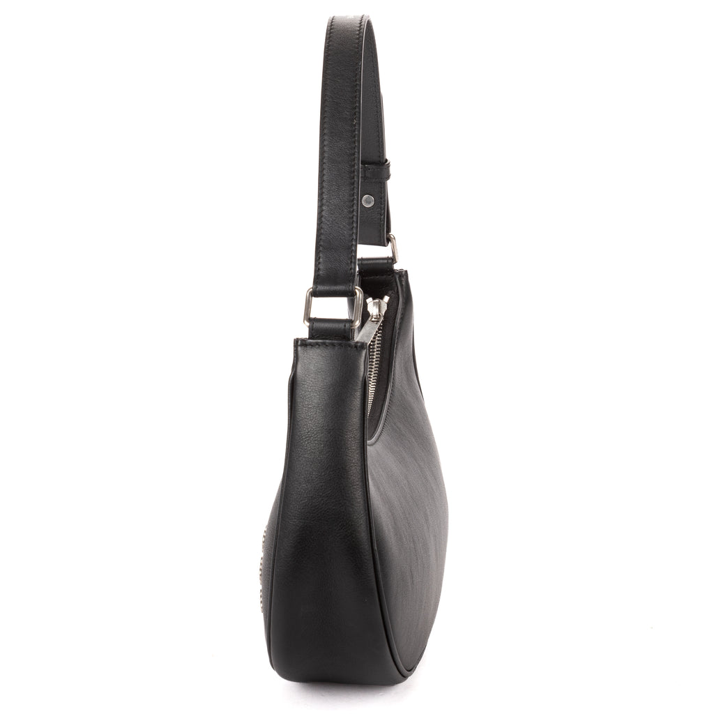 Shoulder Bag Medium Studded Ava Medium Black Studded Calfskin Leather