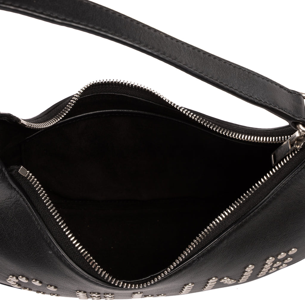 Shoulder Bag Medium Studded Ava Medium Black Studded Calfskin Leather