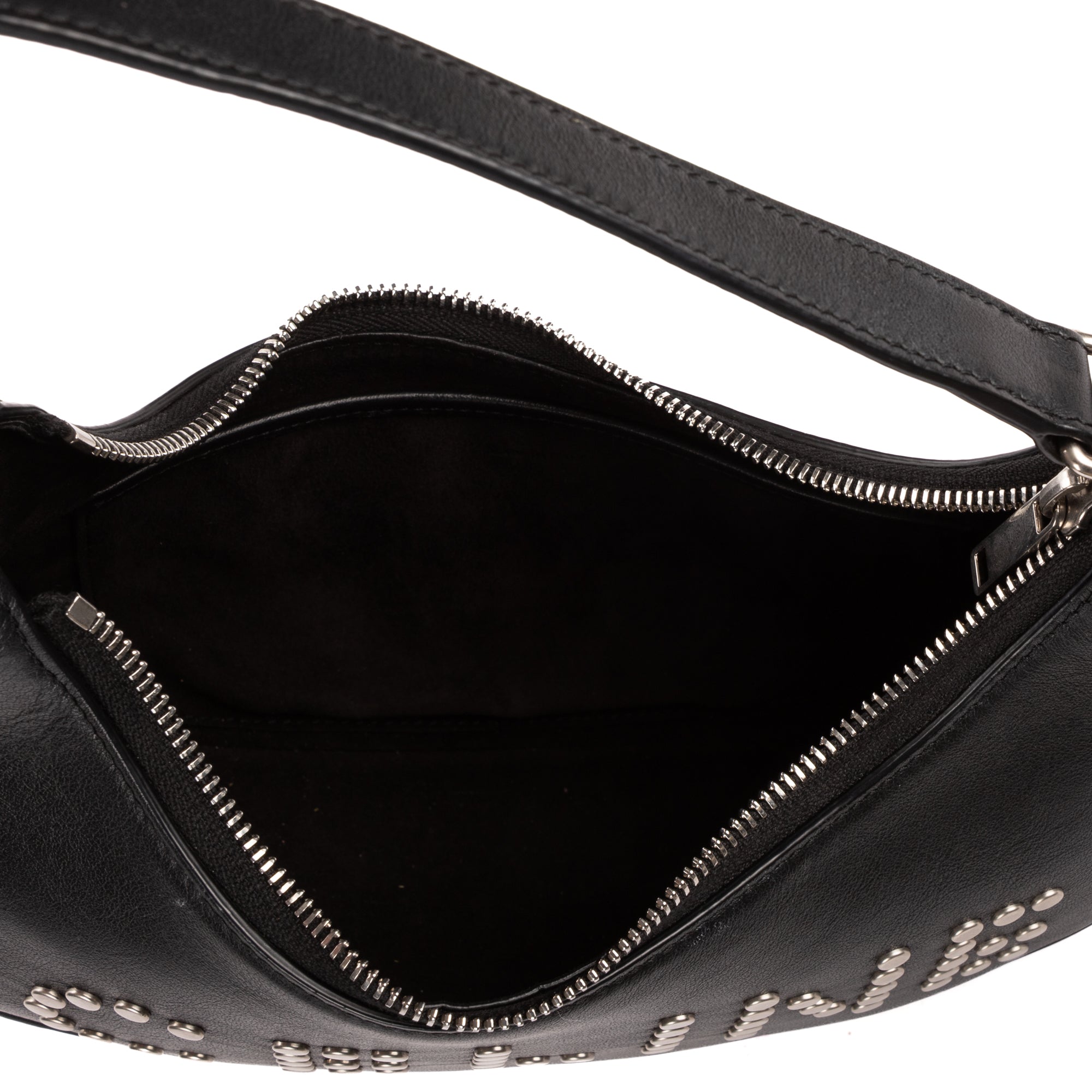 Shoulder Bag Medium Studded Ava Medium Black Studded Calfskin Leather