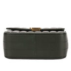Shoulder Bag Small Vicky Chain Flap Crossbody Small Dark Green Matelasse Calfskin Leather