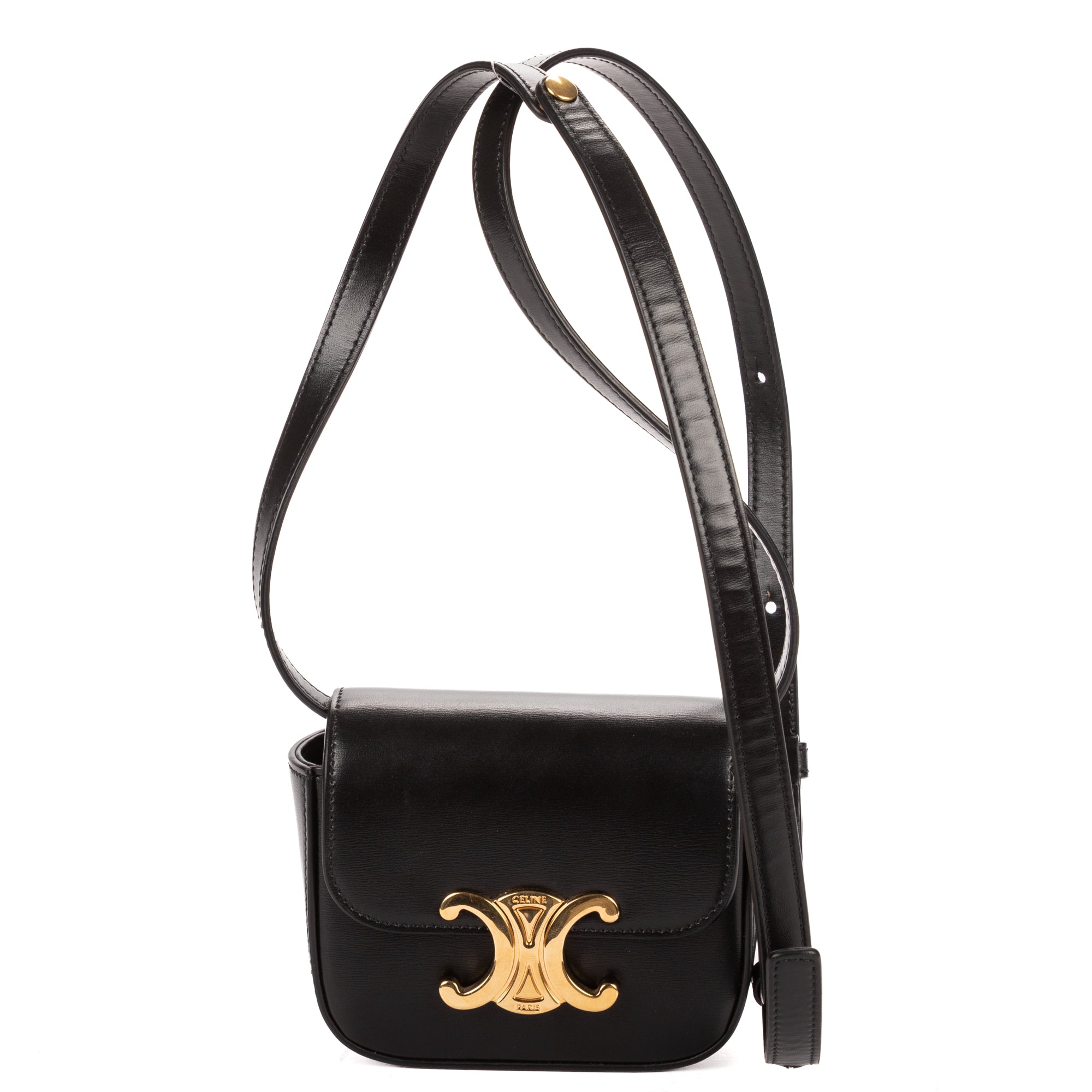 Shoulder Bag Mini Claude Mini Black Smooth Calfskin Leather