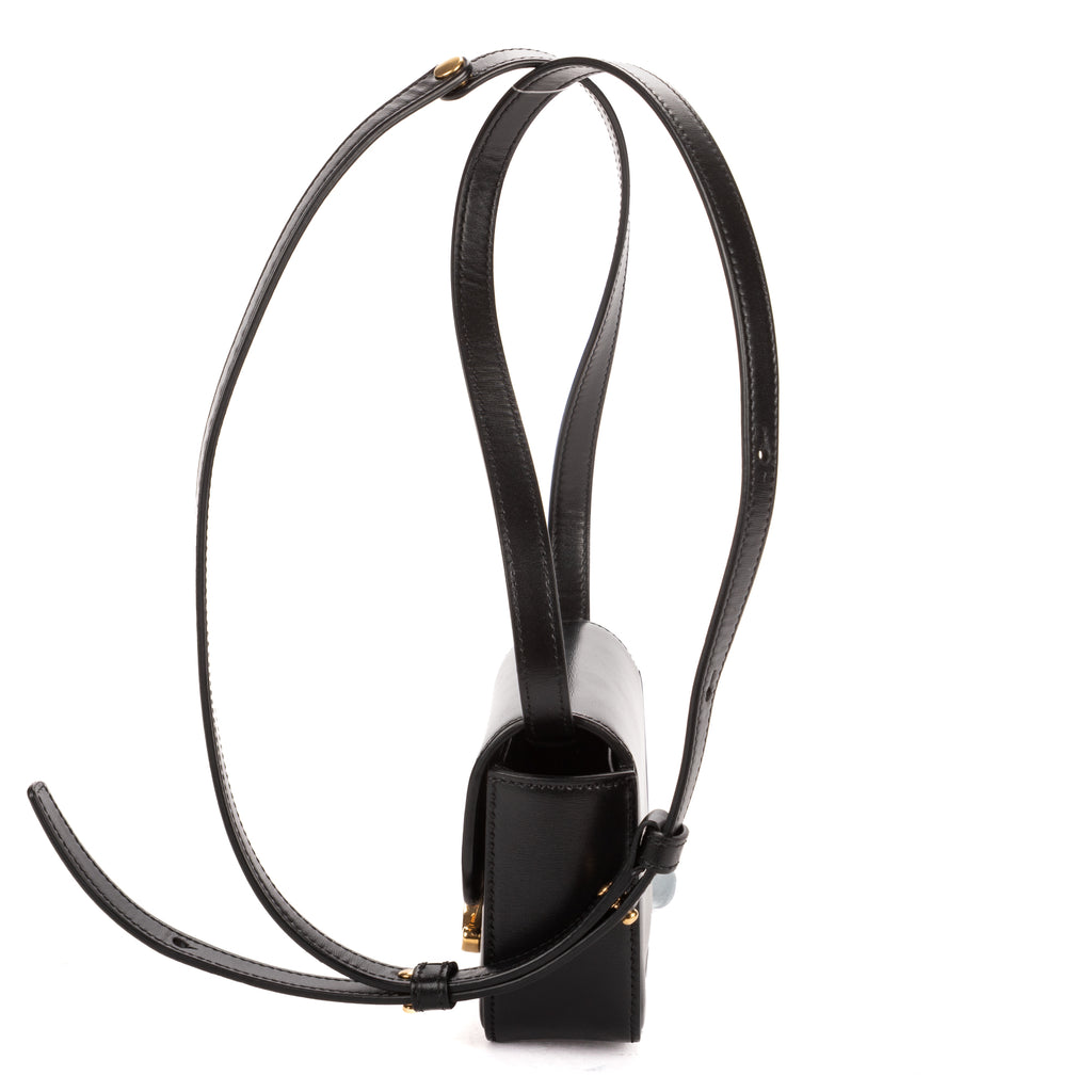 Shoulder Bag Mini Claude Mini Black Smooth Calfskin Leather