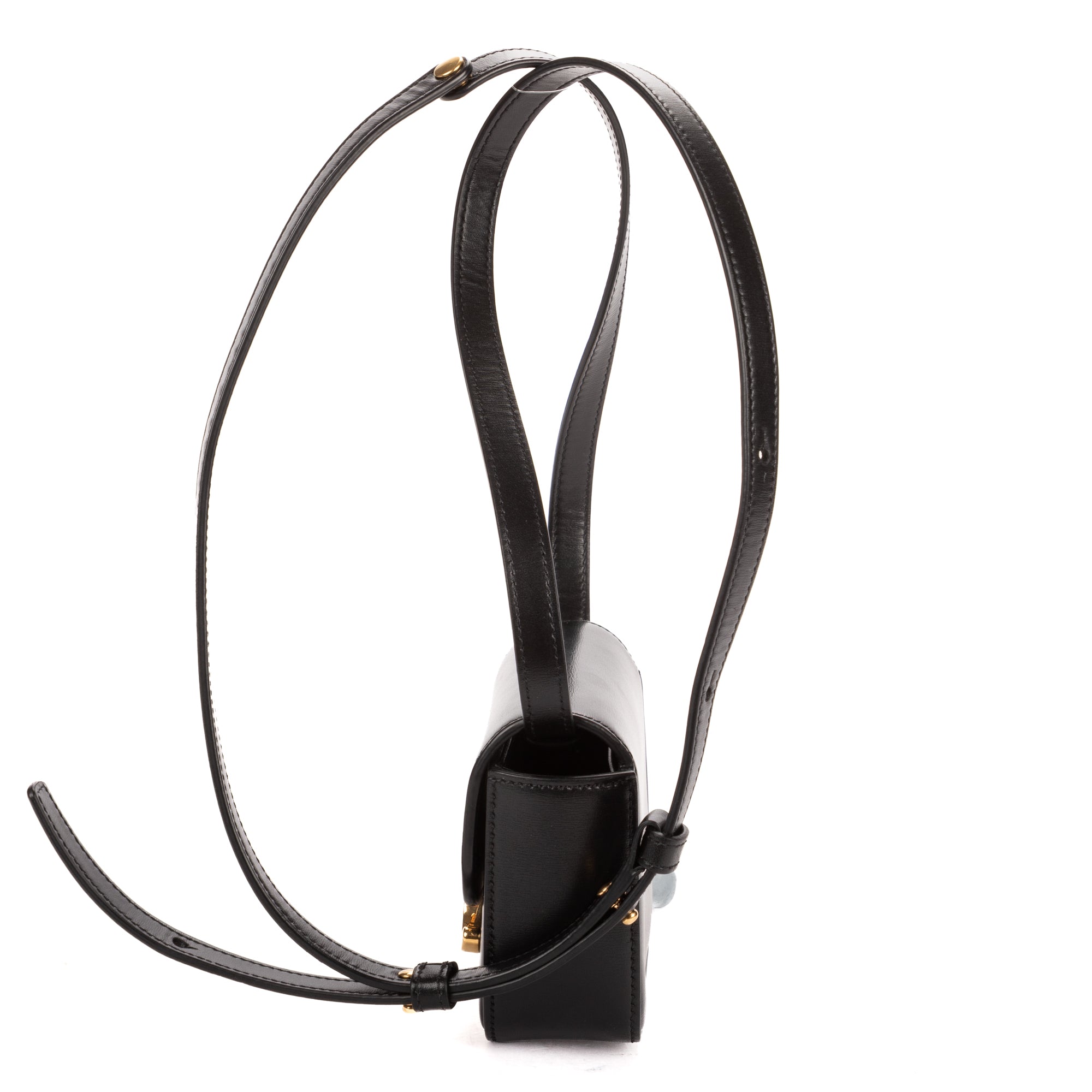 Shoulder Bag Mini Claude Mini Black Smooth Calfskin Leather