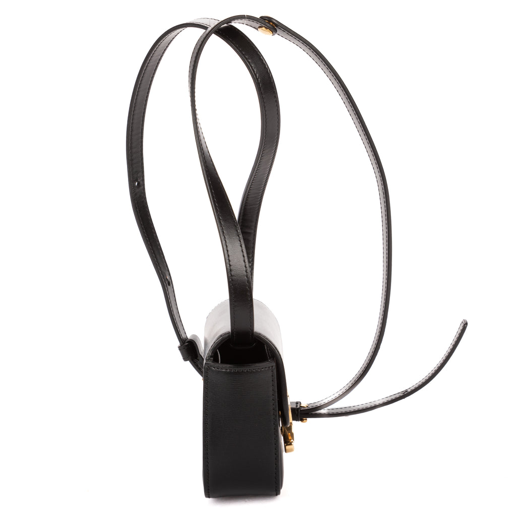 Shoulder Bag Mini Claude Mini Black Smooth Calfskin Leather