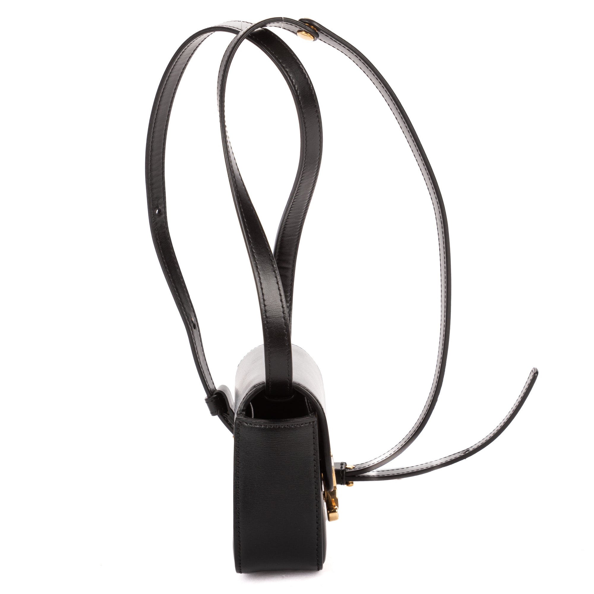 Shoulder Bag Mini Claude Mini Black Smooth Calfskin Leather