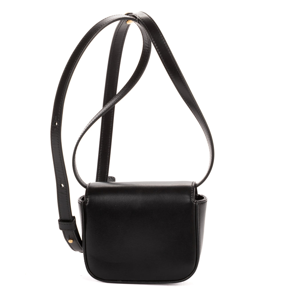 Shoulder Bag Mini Claude Mini Black Smooth Calfskin Leather