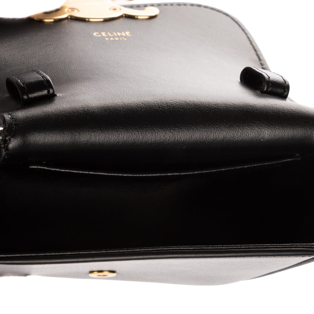 Shoulder Bag Mini Claude Mini Black Smooth Calfskin Leather