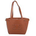 Shoulder Bag Cabas Anais Tan Grained Calfskin Leather