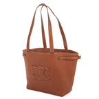 Shoulder Bag Cabas Anais Tan Grained Calfskin Leather