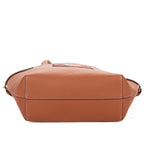 Shoulder Bag Cabas Anais Tan Grained Calfskin Leather