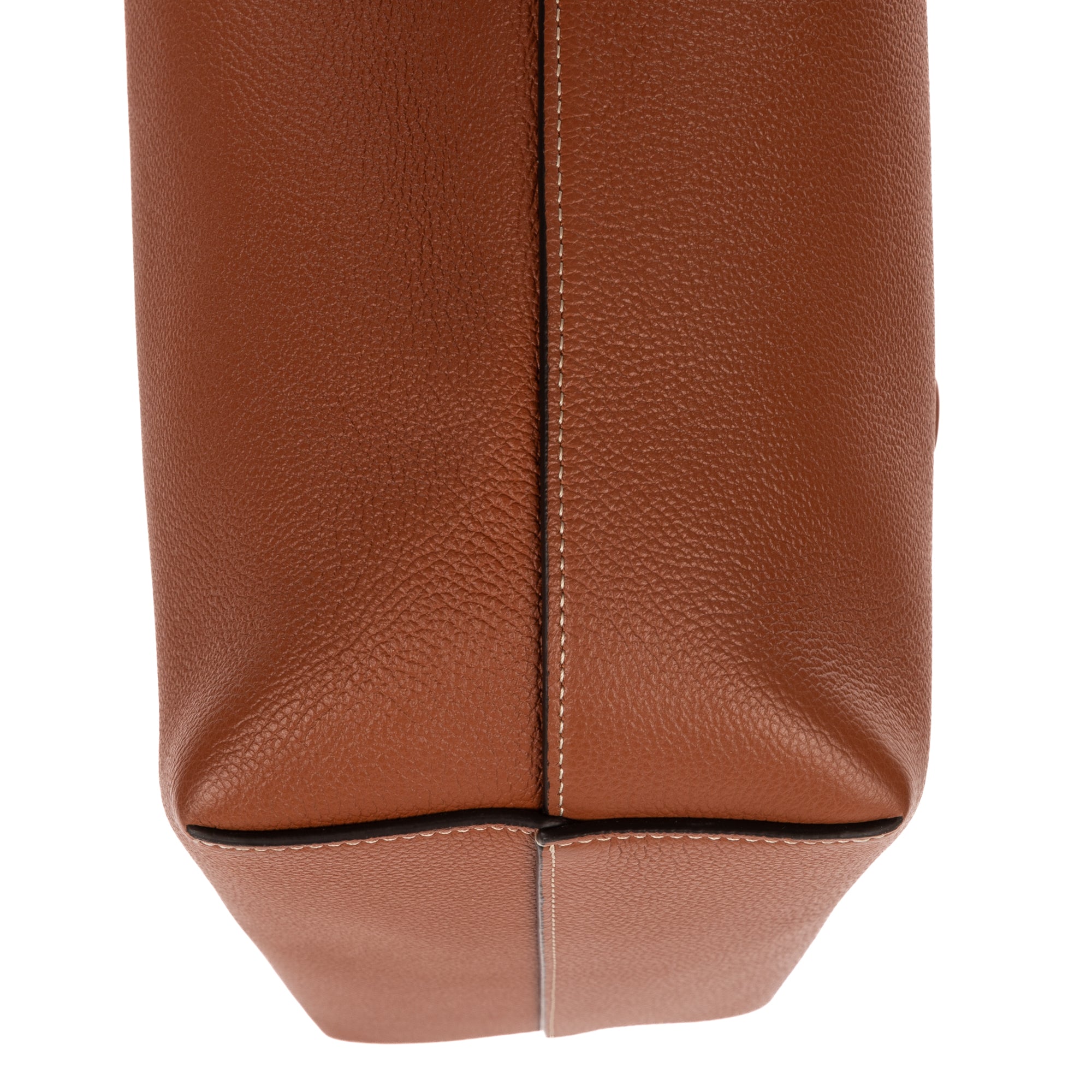 Shoulder Bag Cabas Anais Tan Grained Calfskin Leather