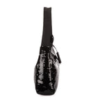 Handbag Re-Edition 2000 Sequinned Mini Bag Black Nylon embellished with sequins