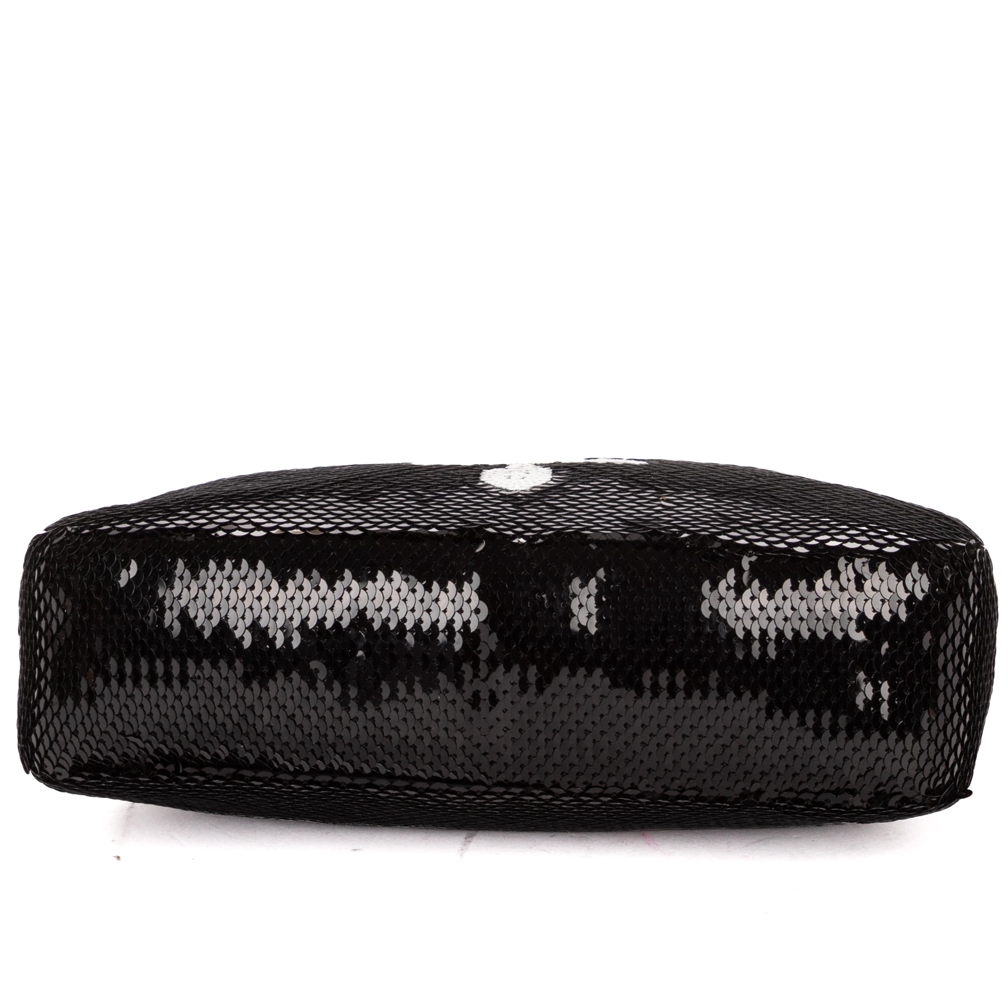 Handbag Re-Edition 2000 Sequinned Mini Bag Black Nylon embellished with sequins