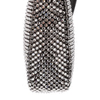 Shoulder Bag Triangle Bag Black Crystal embellishments Nylon