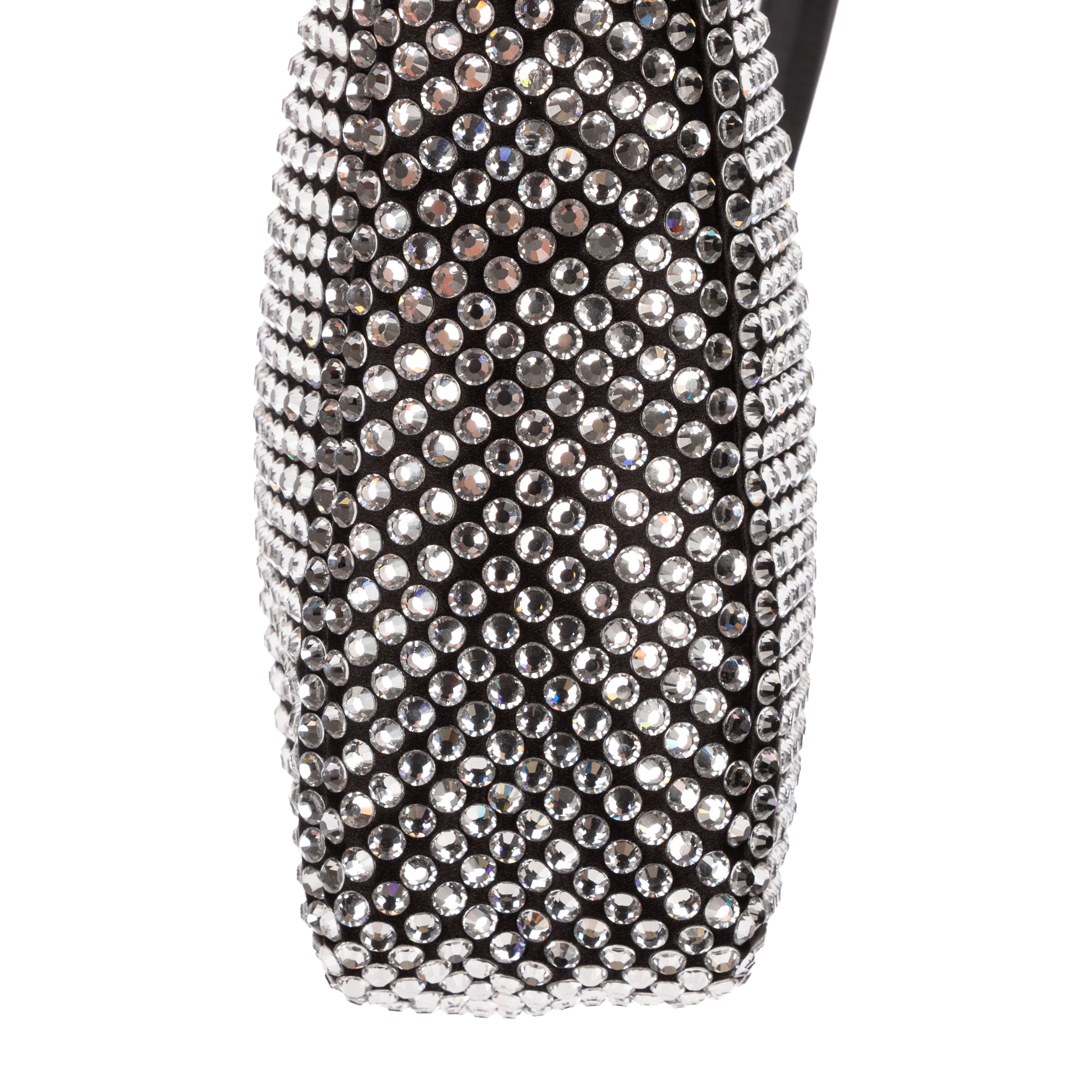 Shoulder Bag Triangle Bag Black Crystal embellishments Nylon