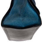 Shoulder Bag Small Tricolor Trapeze Small Navy Calfskin Leather