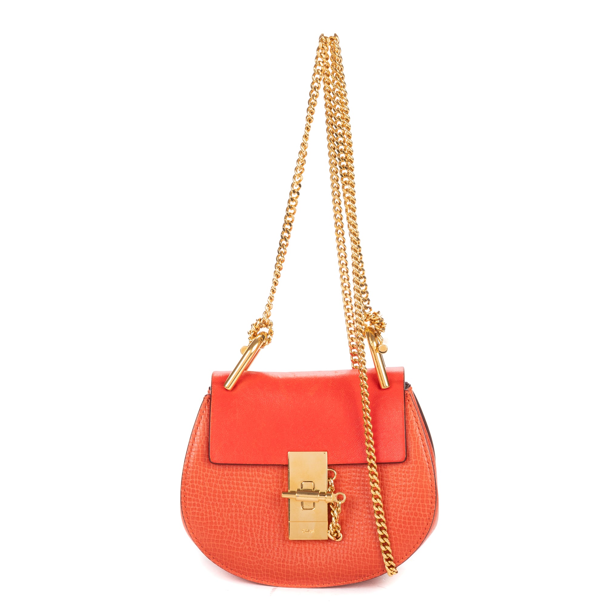 Shoulder Bag Nano Drew Nano Red Grained Calfskin Leather