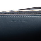 Shoulder Bag Medium Classic Box Medium Navy Pebbled Calfskin Leather