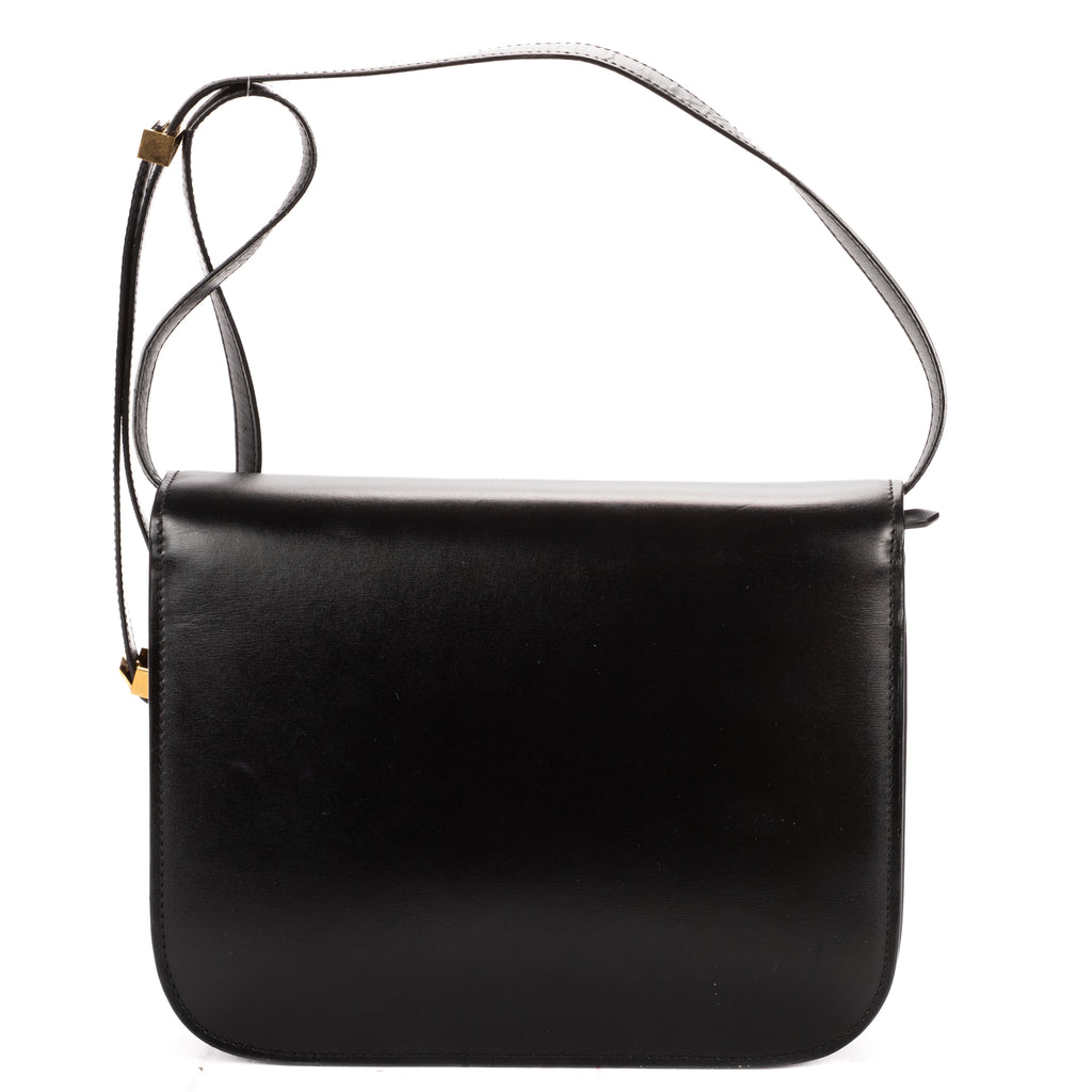 Shoulder Bag Medium Classic Box Medium Black Smooth Calfskin Leather
