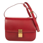 Shoulder Bag Medium Classic Box Medium Red Smooth Calfskin Leather