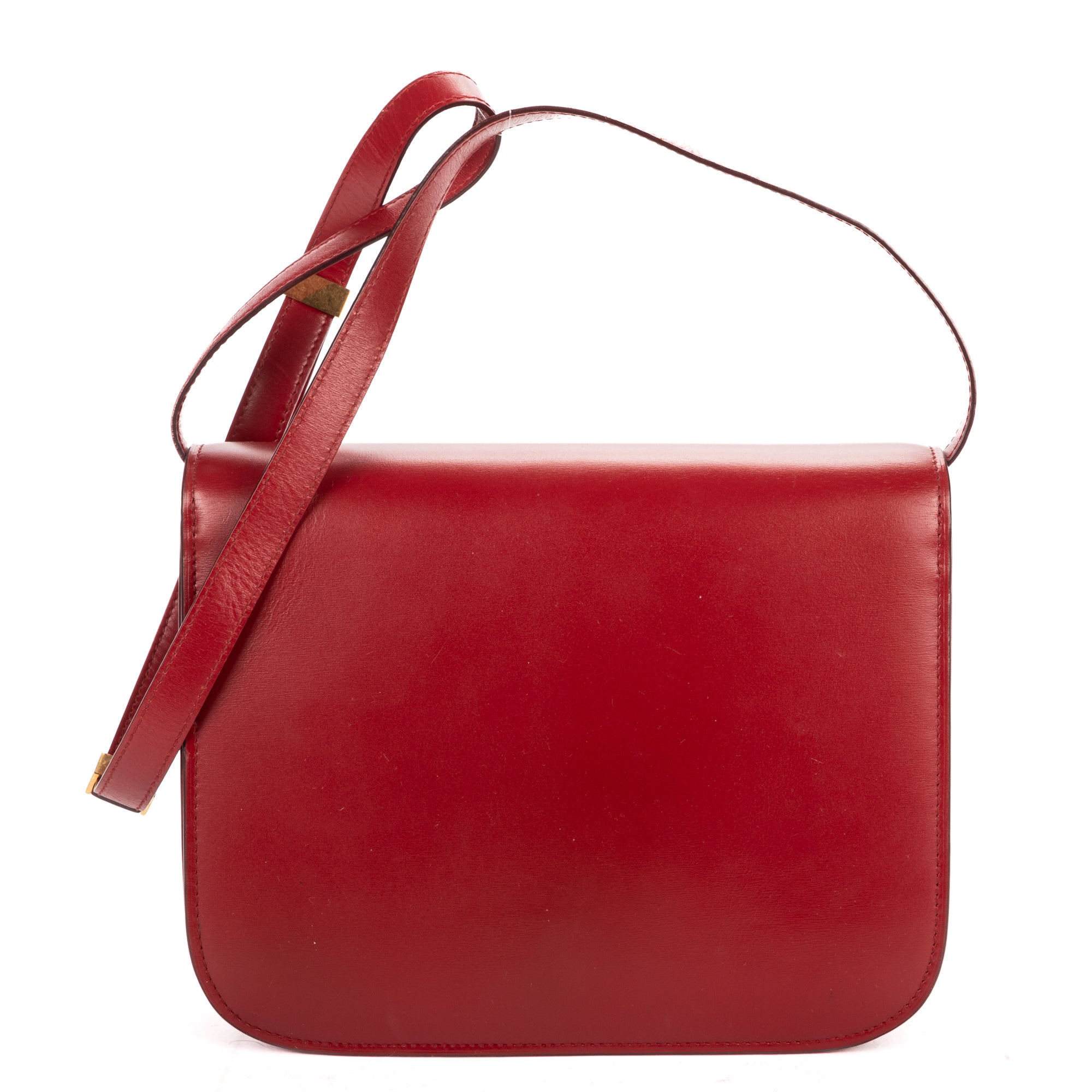 Shoulder Bag Medium Classic Box Medium Red Smooth Calfskin Leather