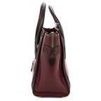 Handbag Micro Tricolor Luggage Dark Brown Grained Calfskin Leather