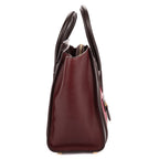 Handbag Micro Tricolor Luggage Dark Brown Grained Calfskin Leather