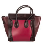 Handbag Micro Tricolor Luggage Dark Brown Grained Calfskin Leather