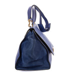Shoulder Bag Medium Trapeze Medium Blue Calfskin Leather