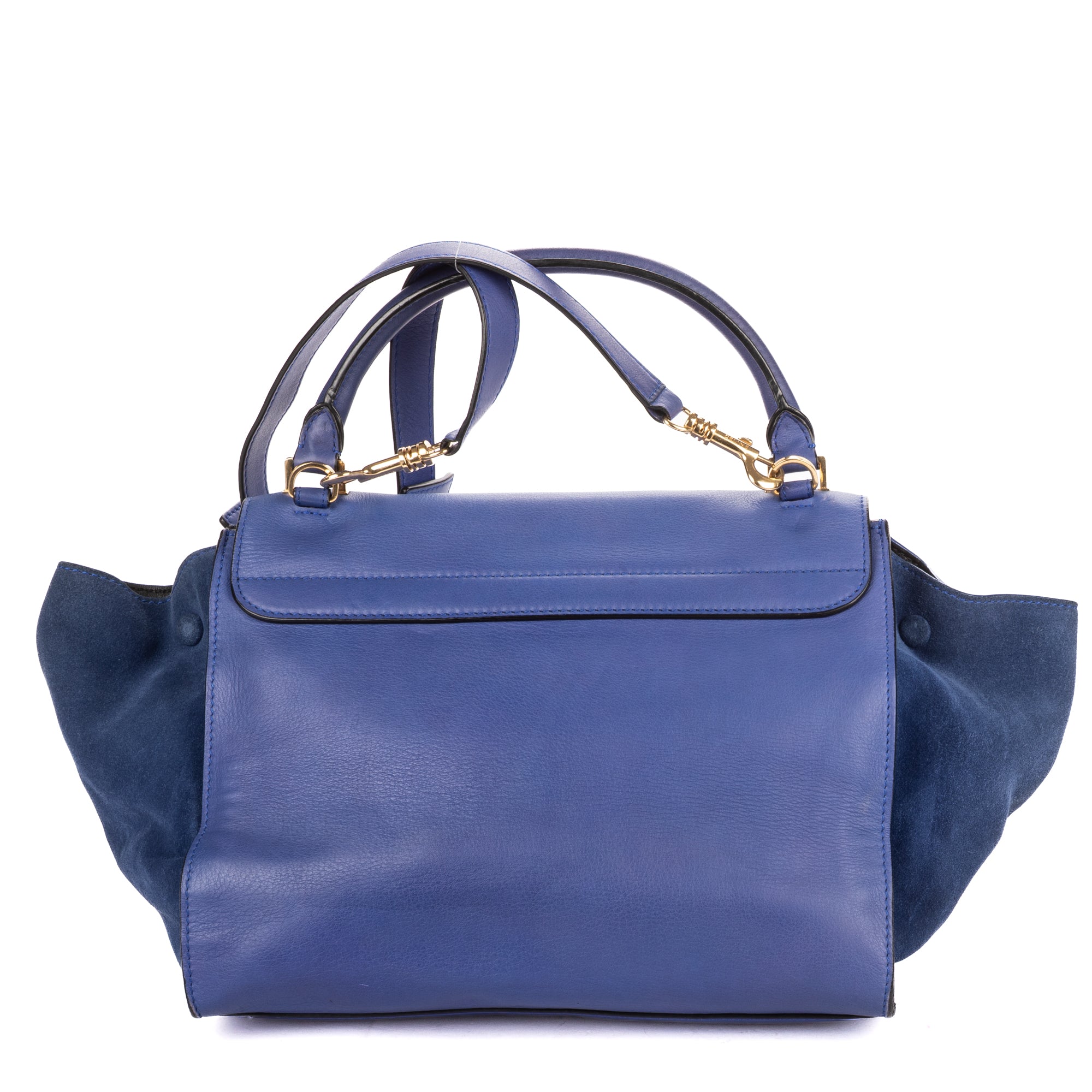 Shoulder Bag Medium Trapeze Medium Blue Calfskin Leather