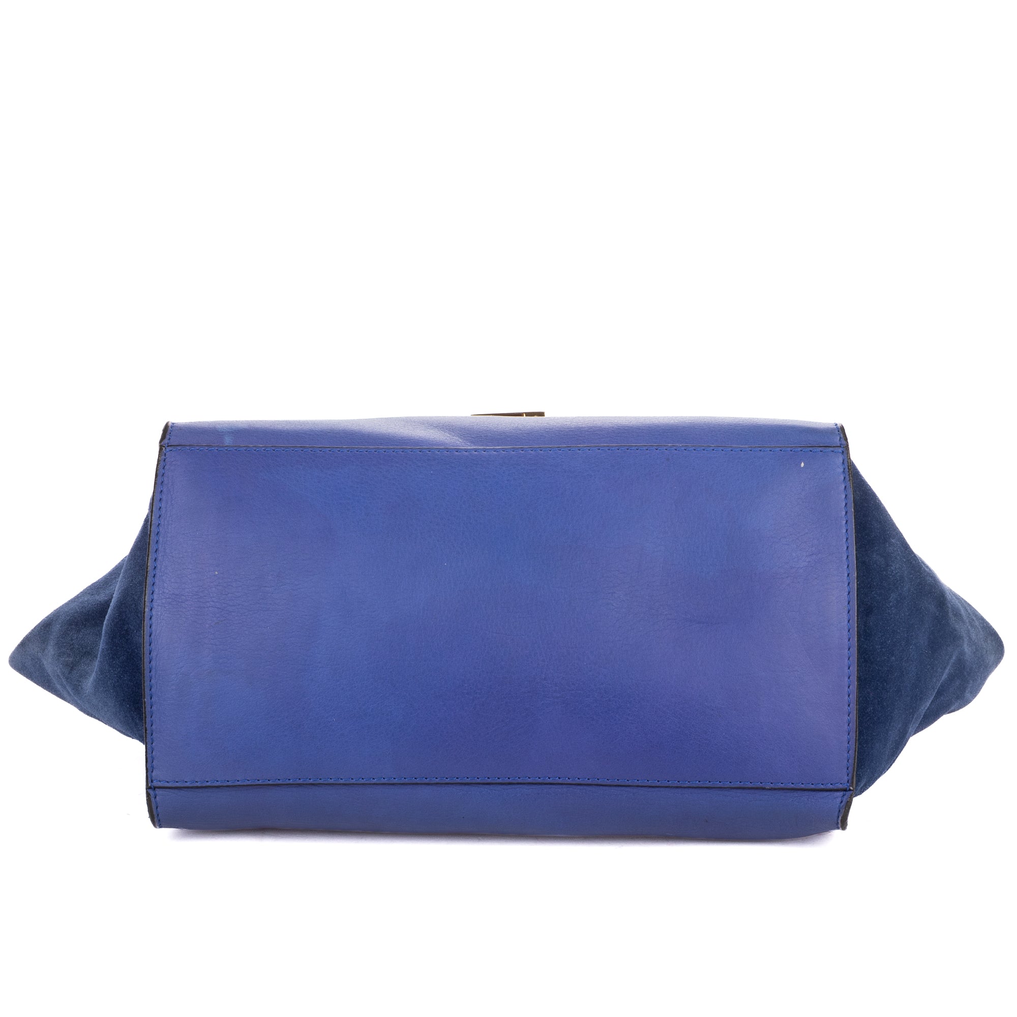 Shoulder Bag Medium Trapeze Medium Blue Calfskin Leather