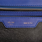 Shoulder Bag Medium Trapeze Medium Blue Calfskin Leather