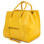 Shoulder Bag Large Phantom Luggage Large Yellow Grained Calfskin Leather