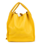 Shoulder Bag Large Phantom Luggage Large Yellow Grained Calfskin Leather