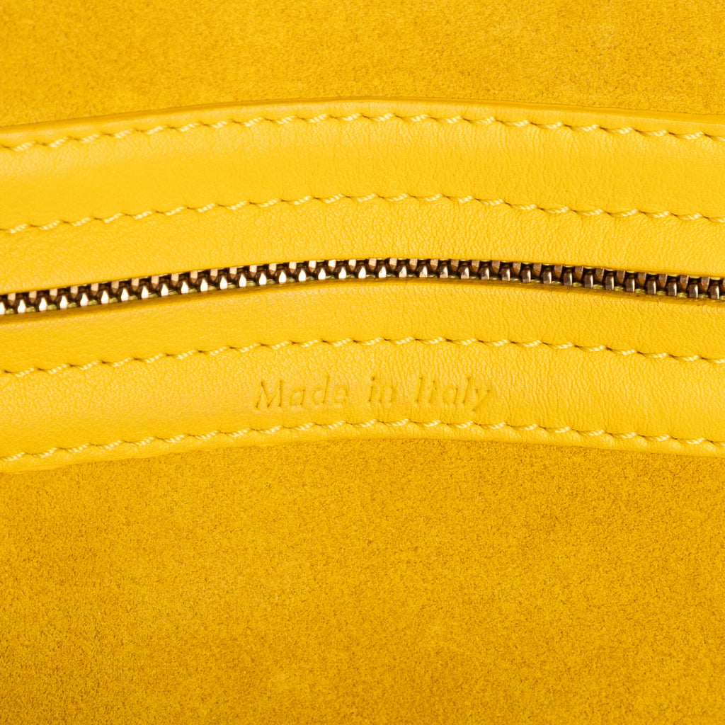 Shoulder Bag Large Phantom Luggage Large Yellow Grained Calfskin Leather
