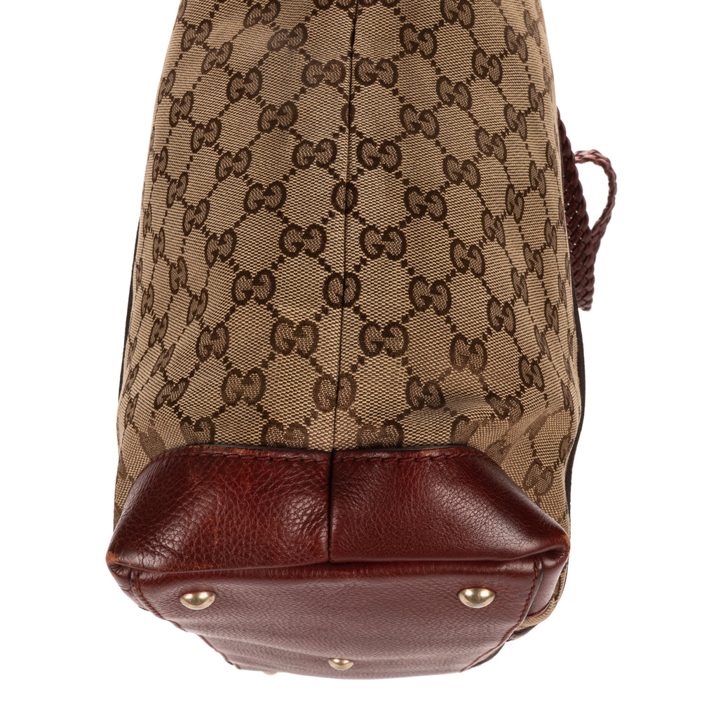 Shoulder Bag Miss GG Hobo Bag Beige Monogrammed Canvas