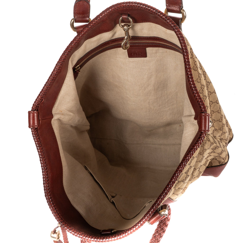 Shoulder Bag Miss GG Hobo Bag Beige Monogrammed Canvas