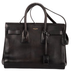 Shoulder Bag Sac de Jour Black Calfskin Leather