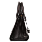 Shoulder Bag Sac de Jour Black Calfskin Leather