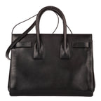 Shoulder Bag Sac de Jour Black Calfskin Leather