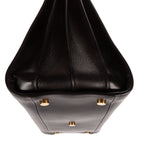 Shoulder Bag Sac de Jour Black Calfskin Leather
