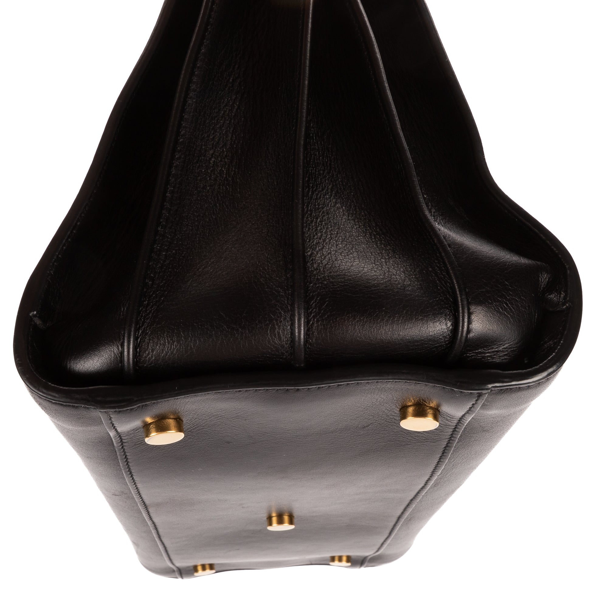 Shoulder Bag Sac de Jour Black Calfskin Leather